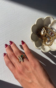 Dot Diamond Cuff Ring