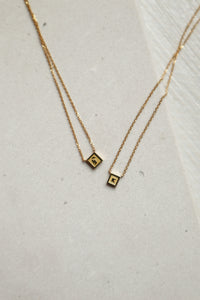 LEGACY INITIAL TAG PERSONALIZED NECKLACE 18K GOLD