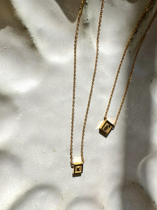 LEGACY INITIAL TAG PERSONALIZED NECKLACE 18K GOLD