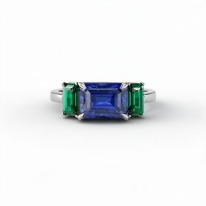 Transforming a 4ct Kashmir Sapphire, Emerald and Diamond Ring