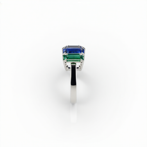Transforming a 4ct Kashmir Sapphire, Emerald and Diamond Ring