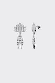 Eye Adore Lotus Diamond Dangle Earrings