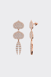 Eye Adore Lotus Diamond Dangle Earrings