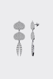 Eye Adore Lotus Diamond Dangle Earrings