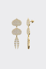 Eye Adore Lotus Diamond Dangle Earrings