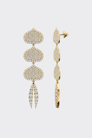 Eye Adore Lotus Diamond Dangle Earrings