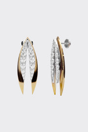 Lotus Diamond Drop + Lotus Ear Jacket Set