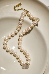 Eye Adore Pearls 15mm and Diamond Necklace