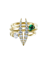 Dot Diamond Cuff Ring