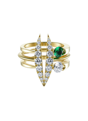 Dot Diamond Cuff Ring