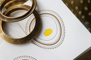 YELLOW SIGNATURE "EYE ADORE"™ PEACOCK // SINGLE CARD-STATIONERY-K A M A L