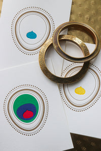 YELLOW SIGNATURE "EYE ADORE"™ PEACOCK // SINGLE CARD-STATIONERY-K A M A L