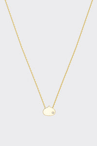 EYE ADORE 11mm GOLD AND DIAMOND MIDI NECKLACE