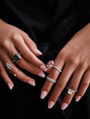 Dot Diamond Cuff Ring